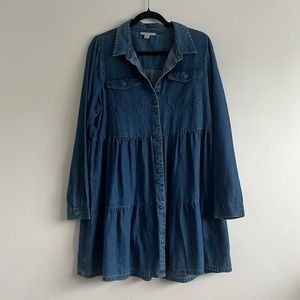American eagle jean button up dress